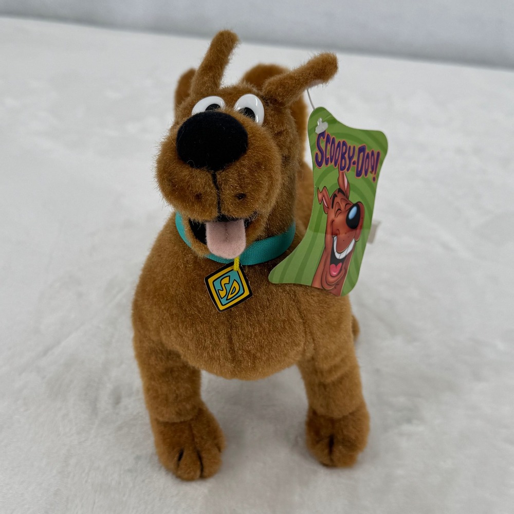NWT Vintage Scooby Doo Plush Toy Factory Flocked Standing Dog Toy Y2K - New!
